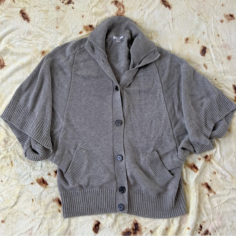 Apart Grey Loose Fit Chunky Knit Wool/Cashmere Boho Longline Cardigan Sweater M